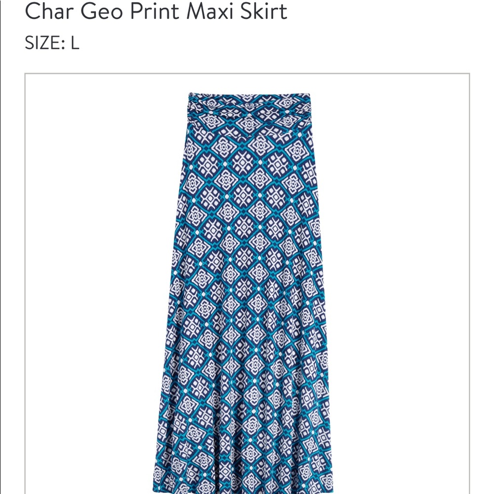 NWT Market & Spruce Geo Print Maxi Skirt